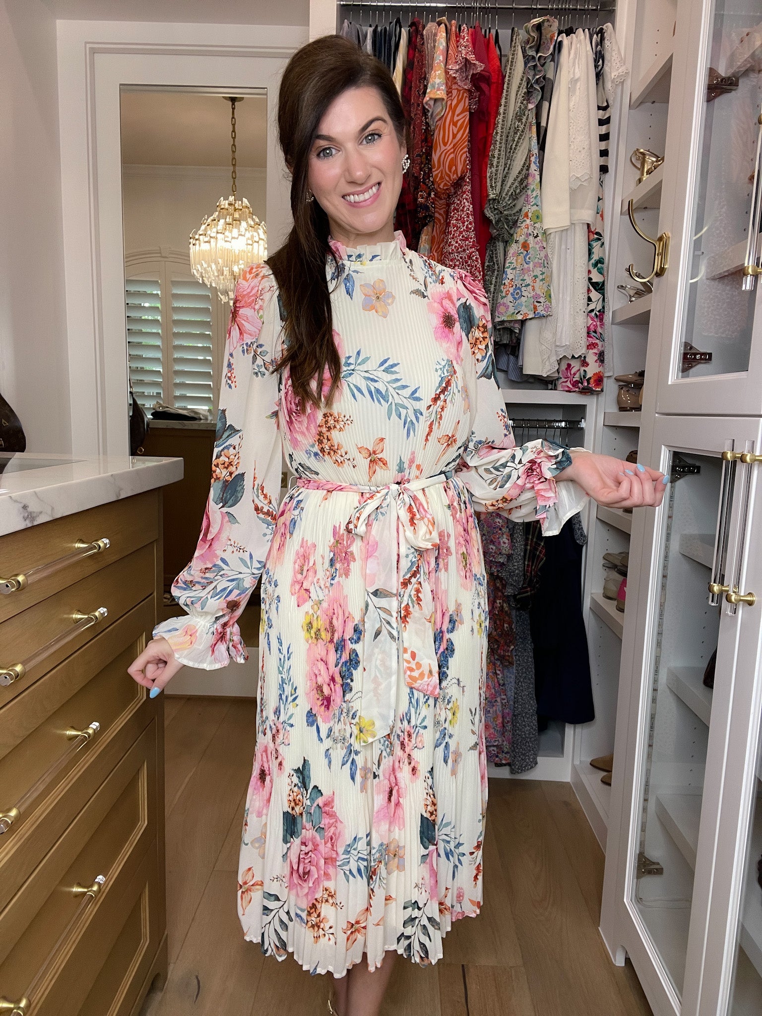 Picture Perfect Pleated Midi Dress