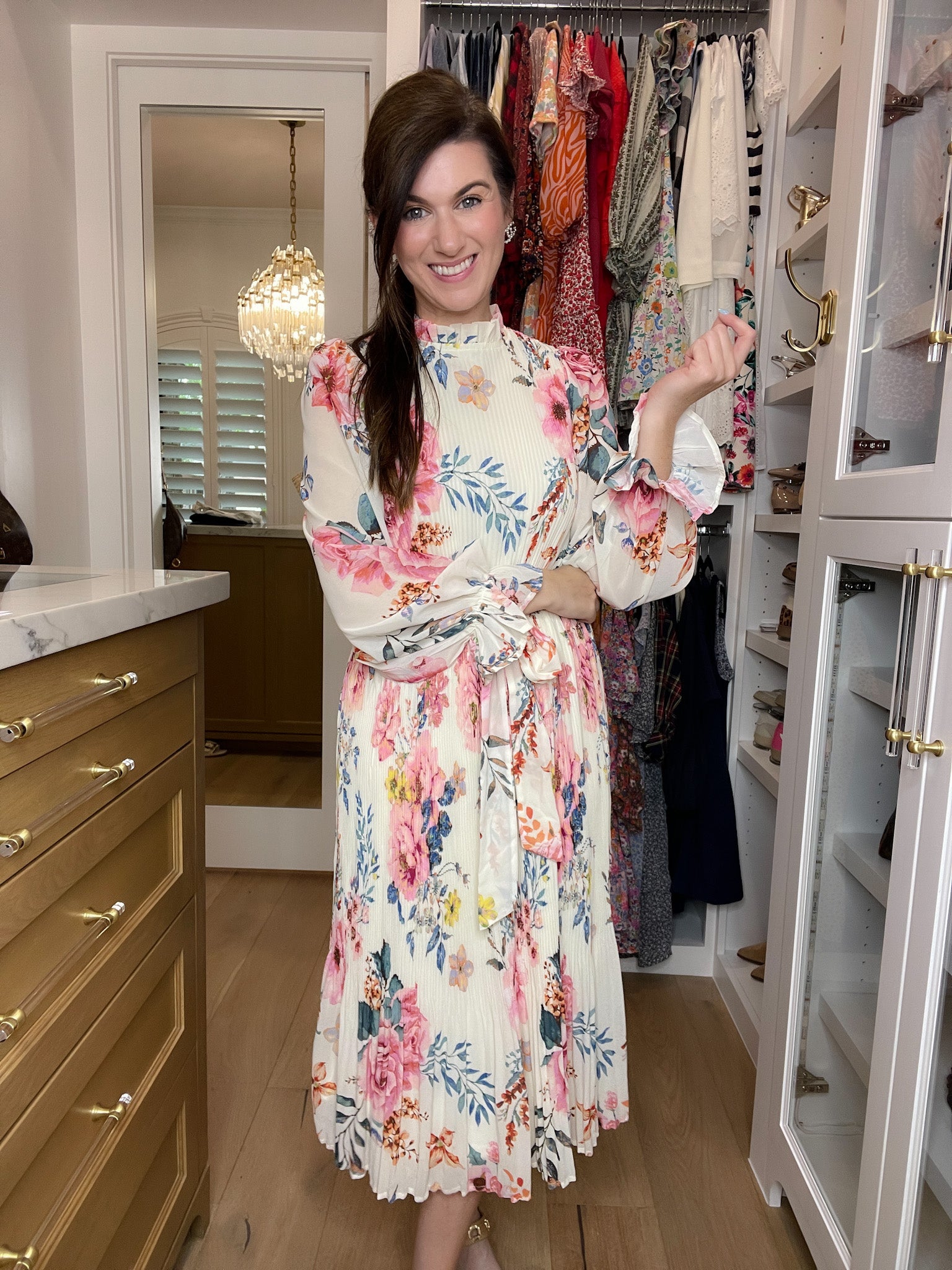 Picture Perfect Pleated Midi Dress