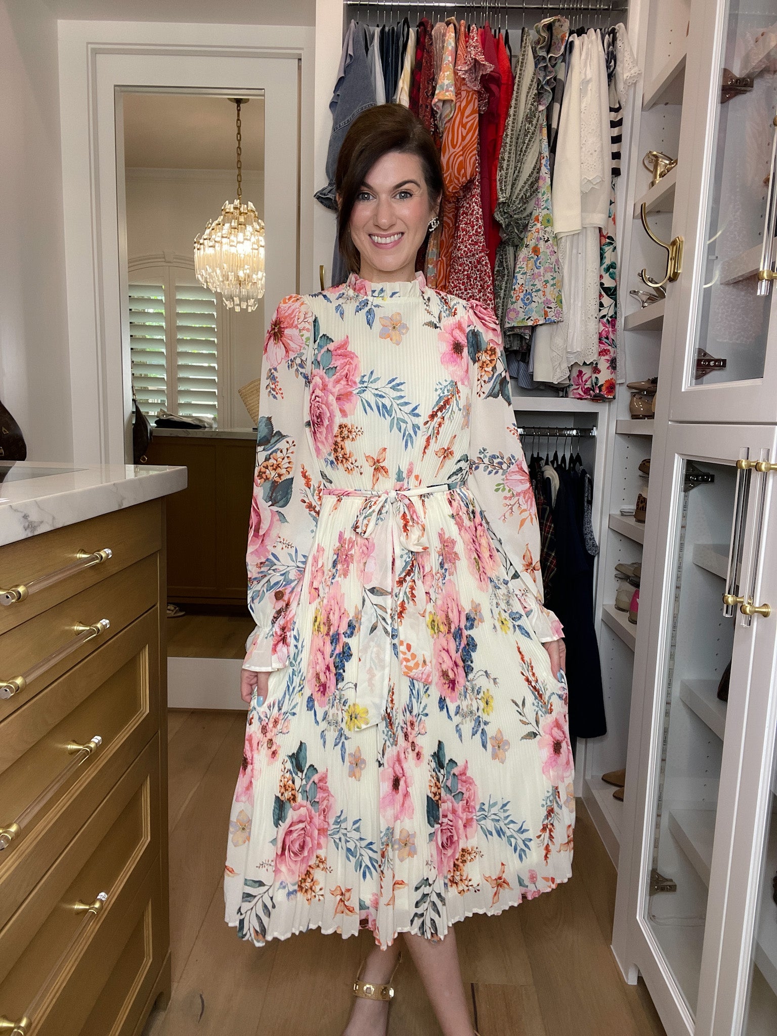 Picture Perfect Pleated Midi Dress