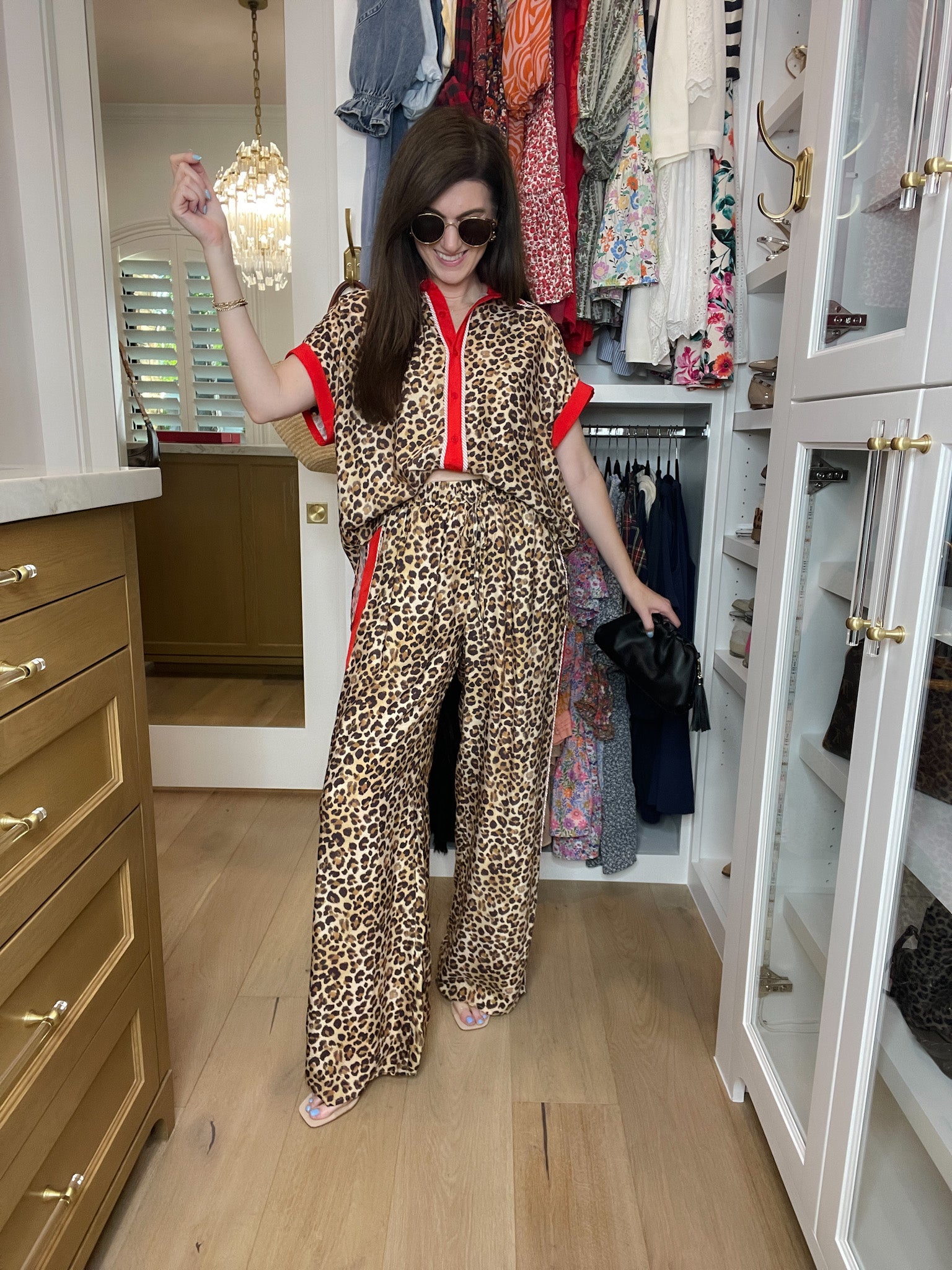 Untamed Chic Leopard Button Down and Pant Set