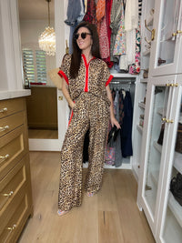 Untamed Chic Leopard Button Down and Pant Set