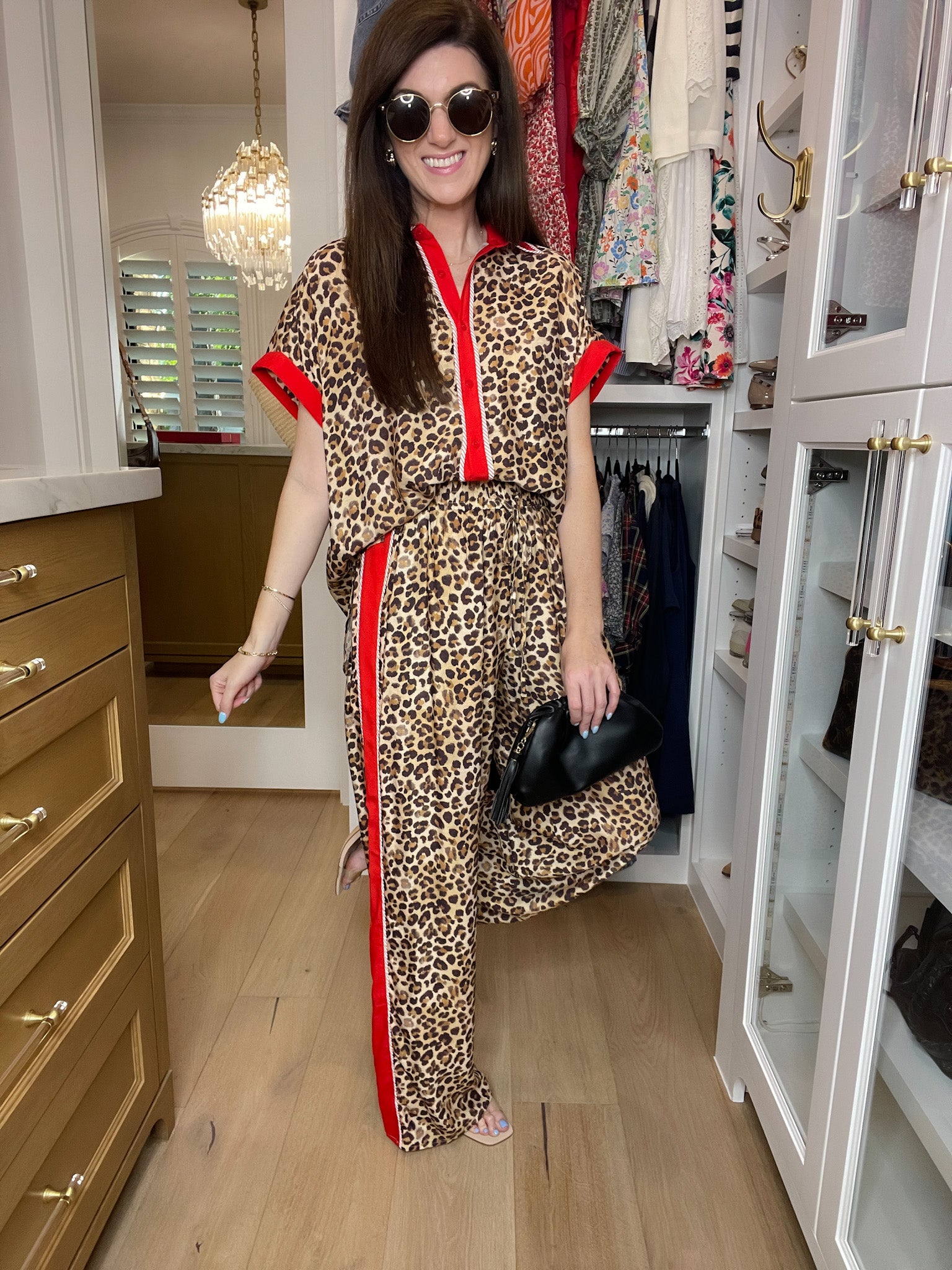 Untamed Chic Leopard Button Down and Pant Set