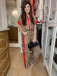 Untamed Chic Leopard Button Down and Pant Set