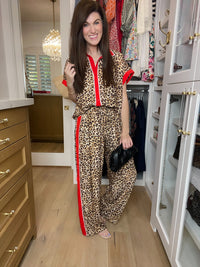 Untamed Chic Leopard Button Down and Pant Set