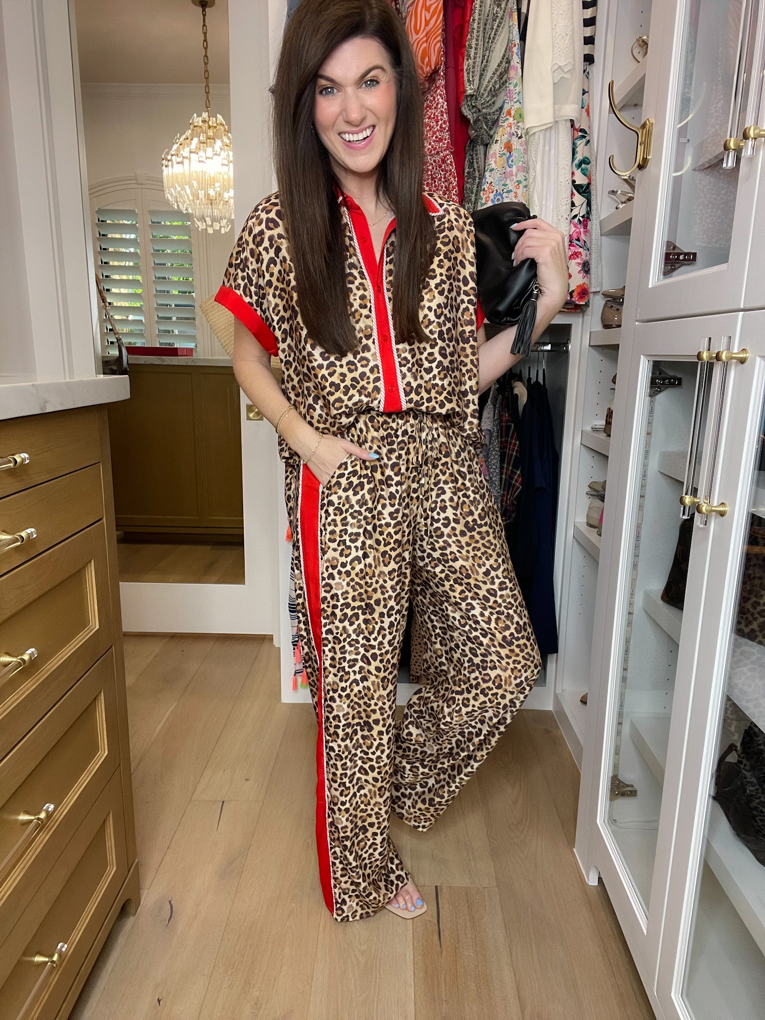 Untamed Chic Leopard Button Down and Pant Set
