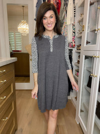 Spotted in Comfort Raglan Dress