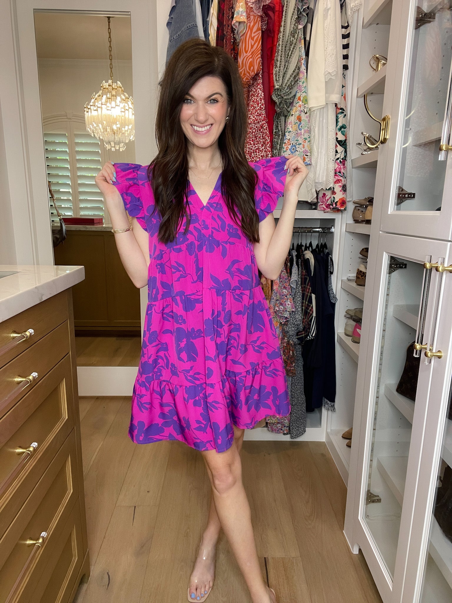 All the Admiration Floral Dress in Magenta