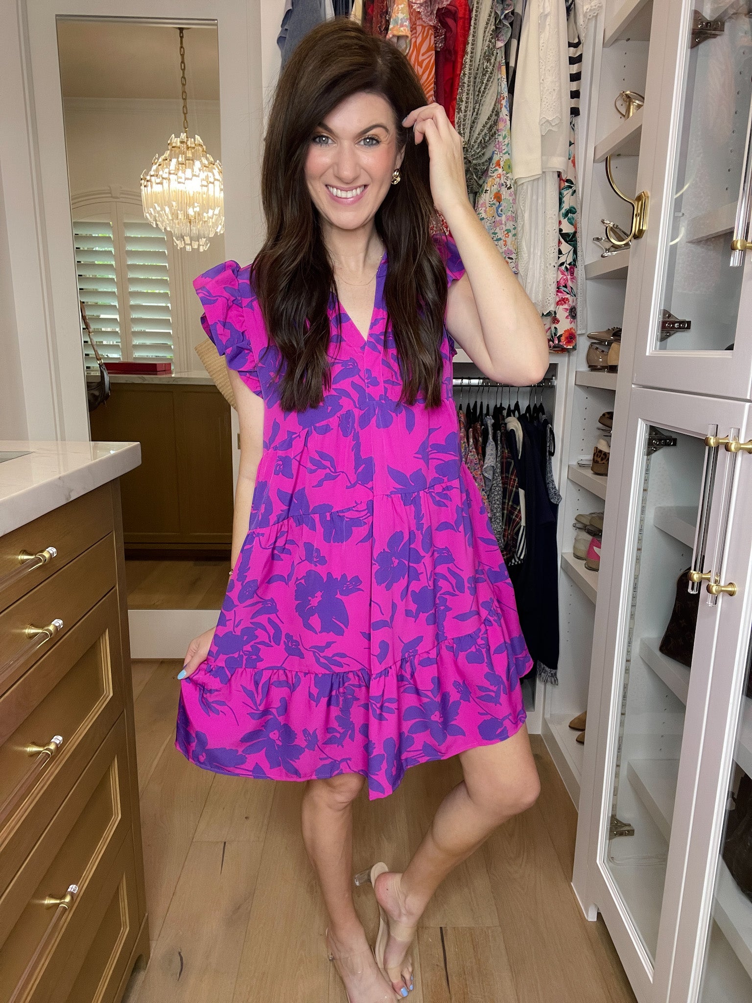 All the Admiration Floral Dress in Magenta