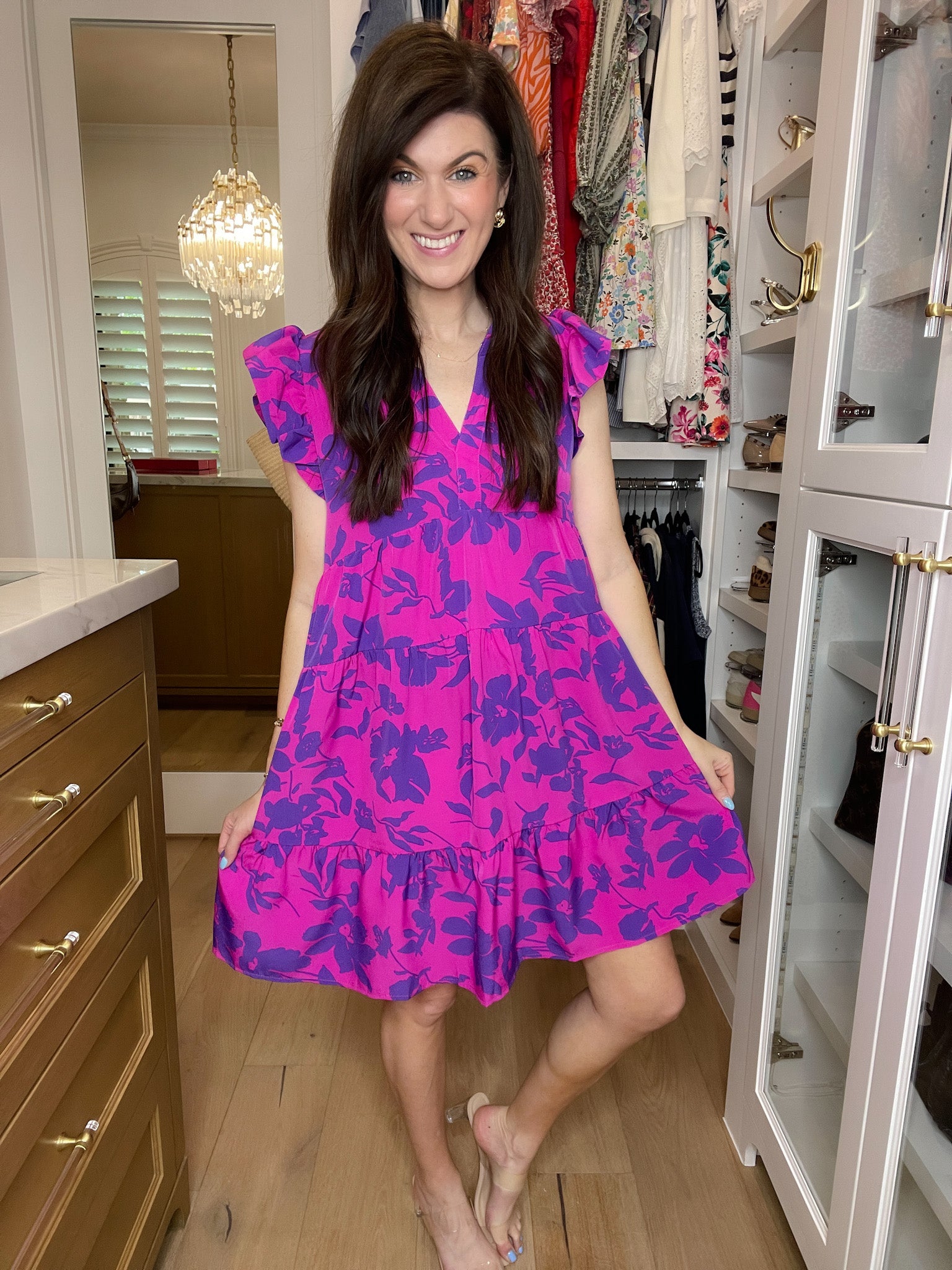 All the Admiration Floral Dress in Magenta