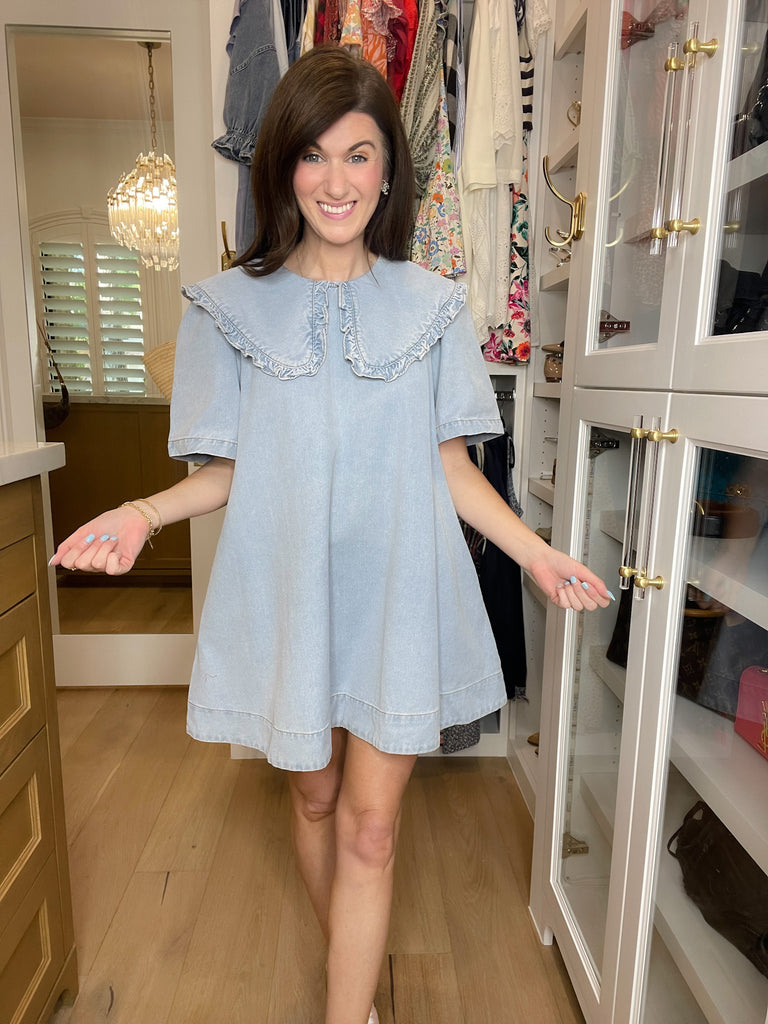 Frill Seeker Denim Dress