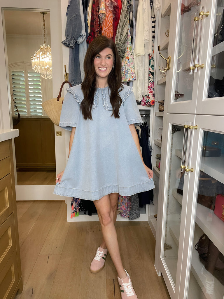 Frill Seeker Denim Dress