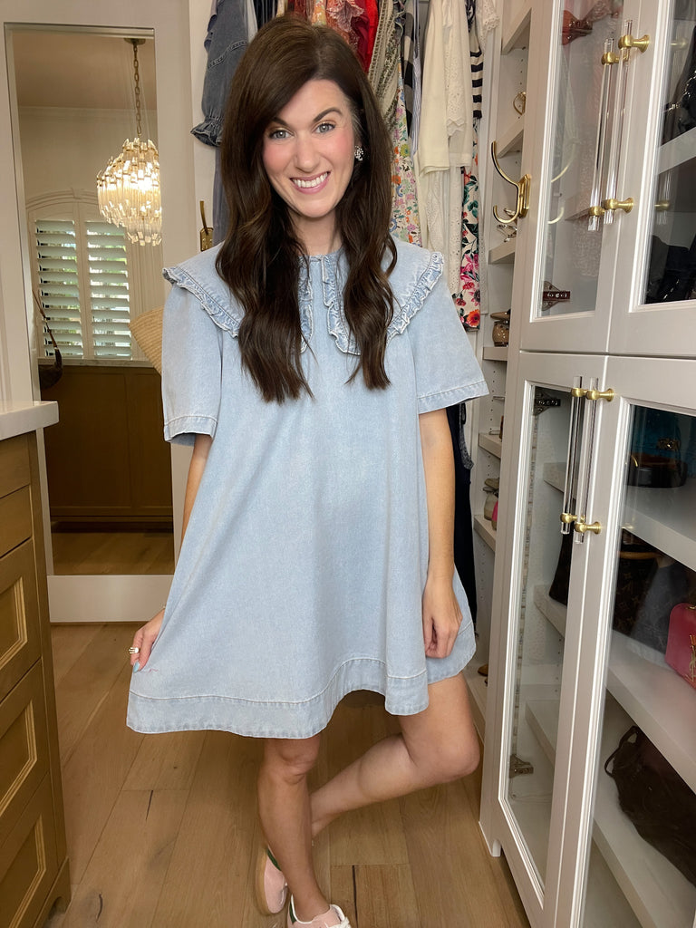 Frill Seeker Denim Dress