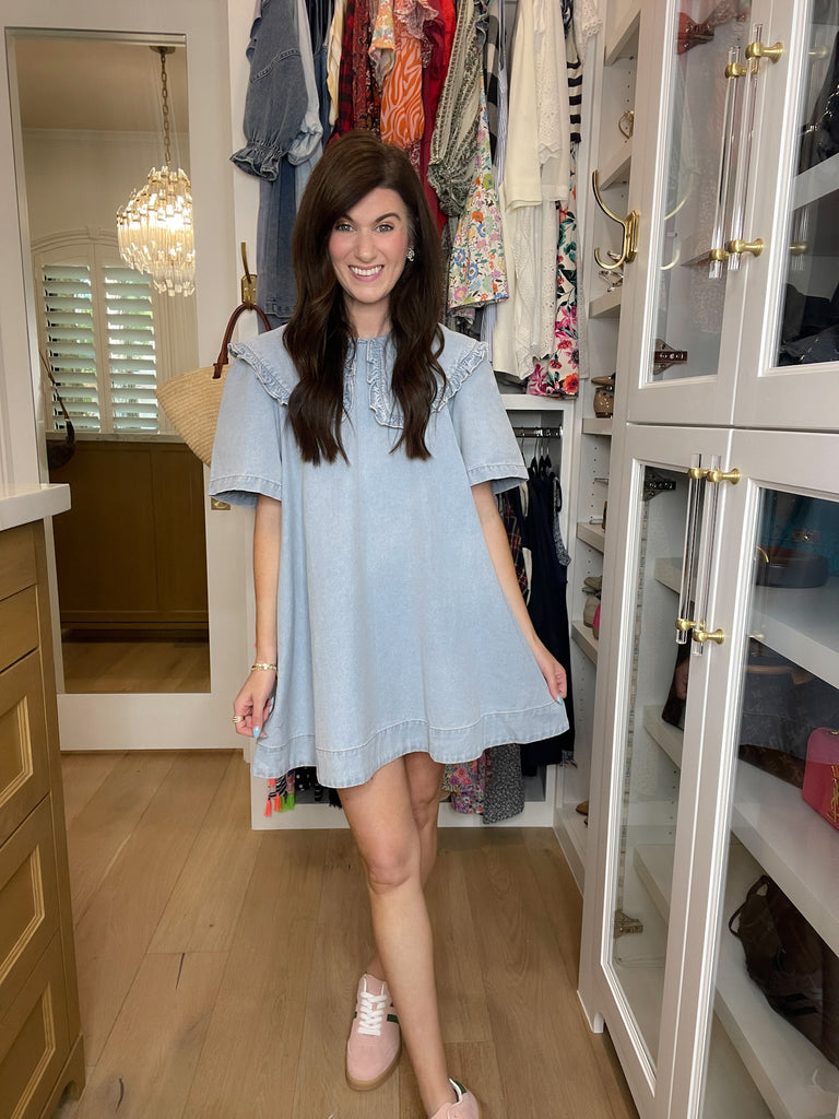 Frill Seeker Denim Dress