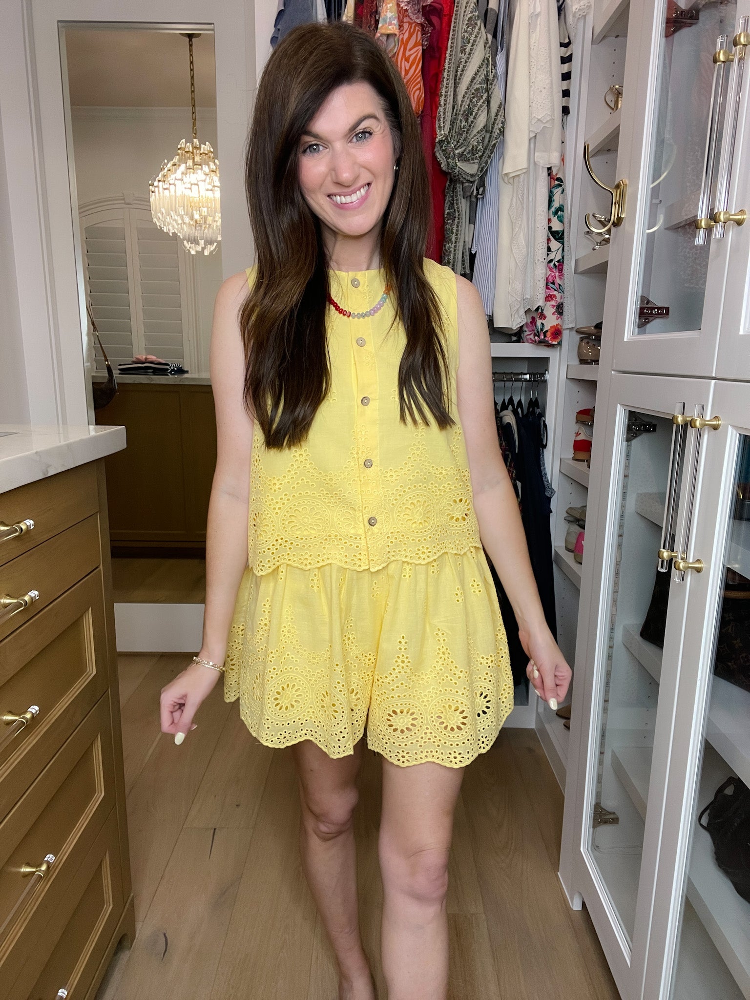 City Break Eyelet Set in Yellow