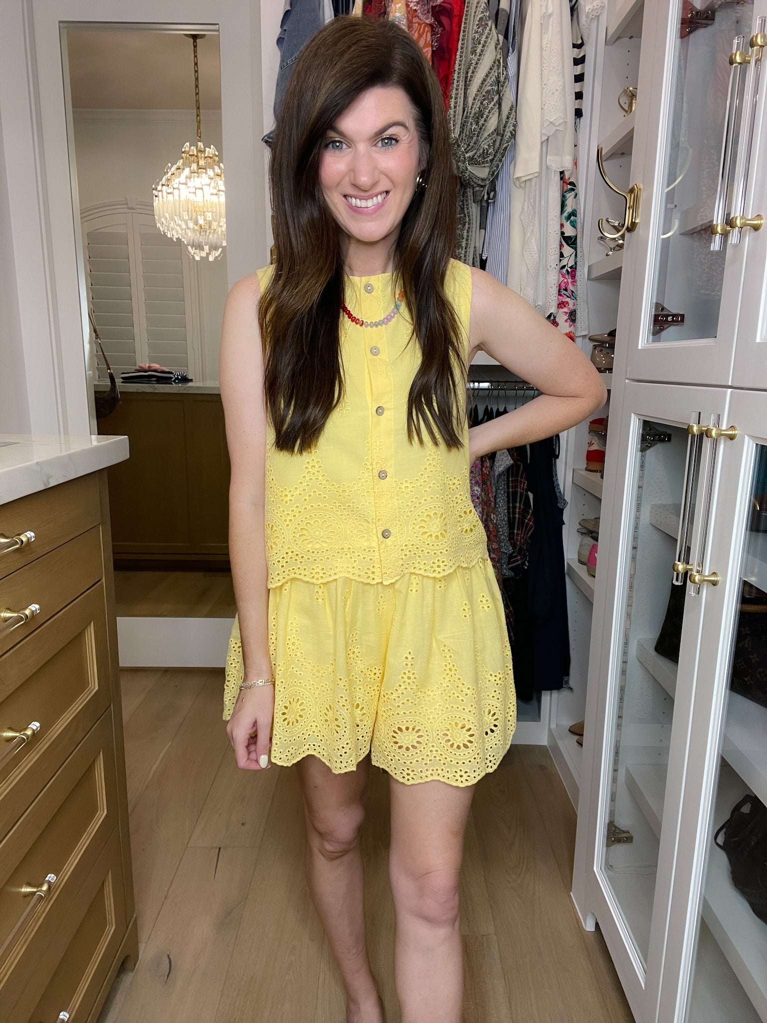 City Break Eyelet Set in Yellow