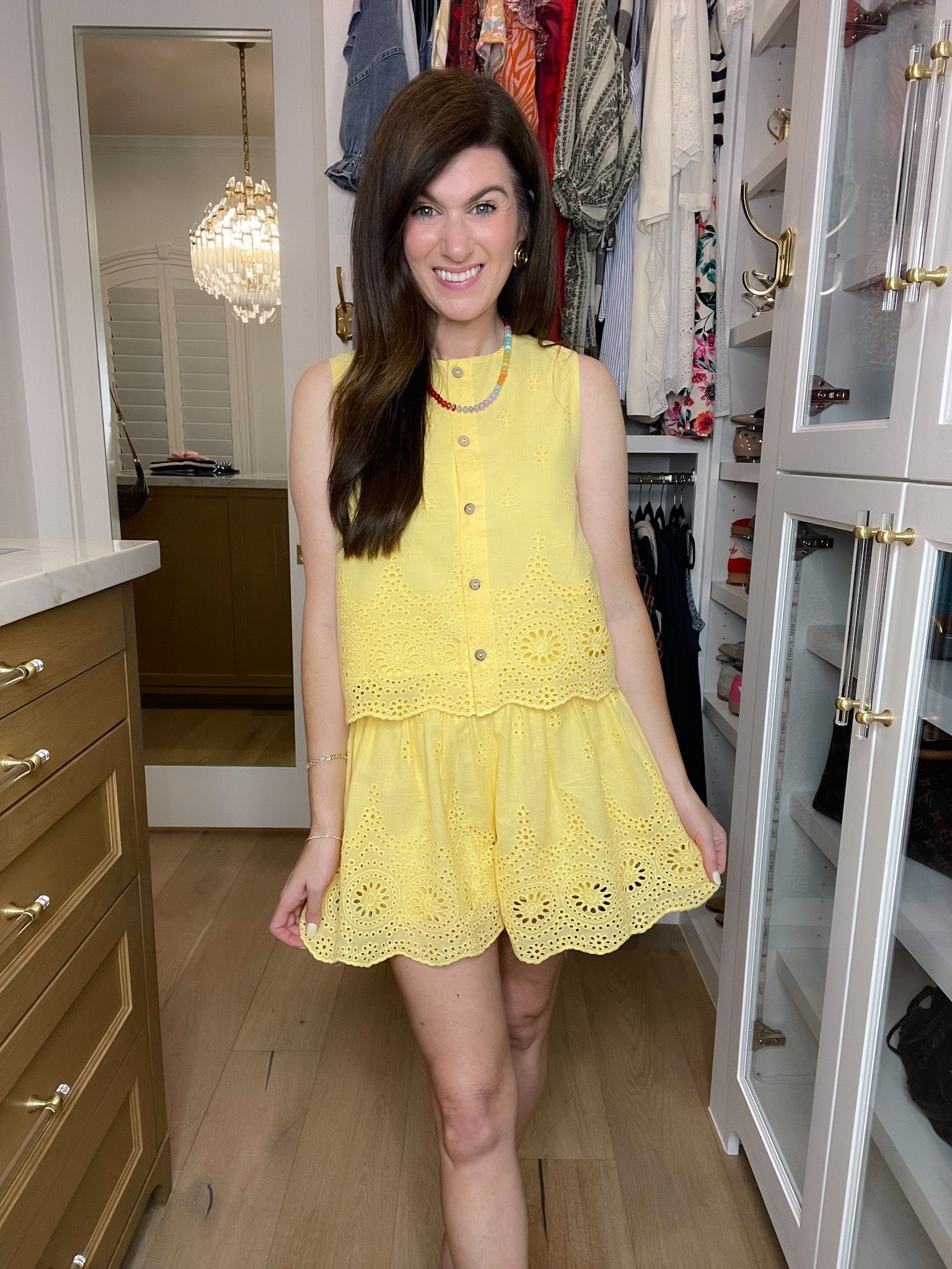 City Break Eyelet Set in Yellow