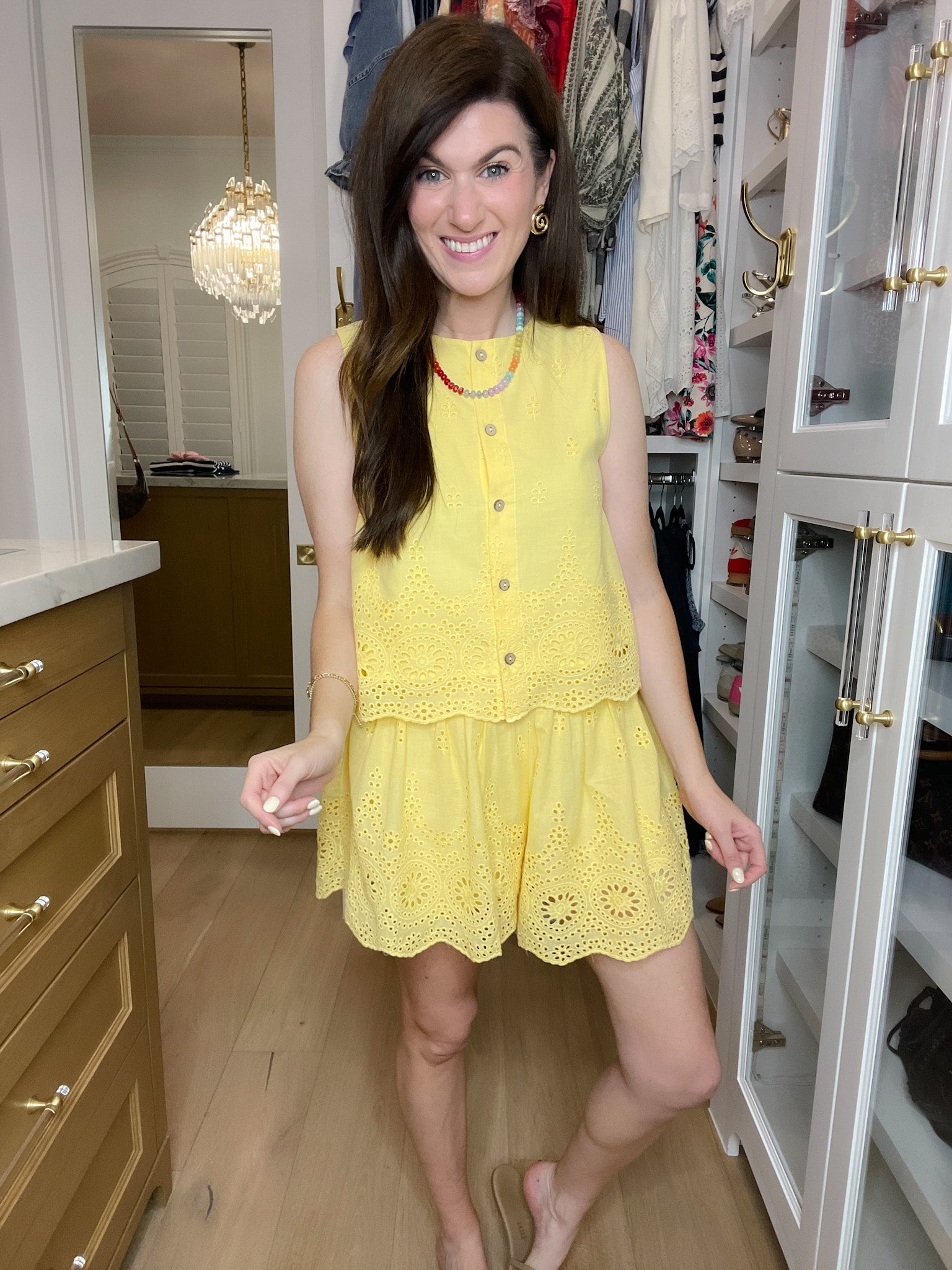 City Break Eyelet Set in Yellow