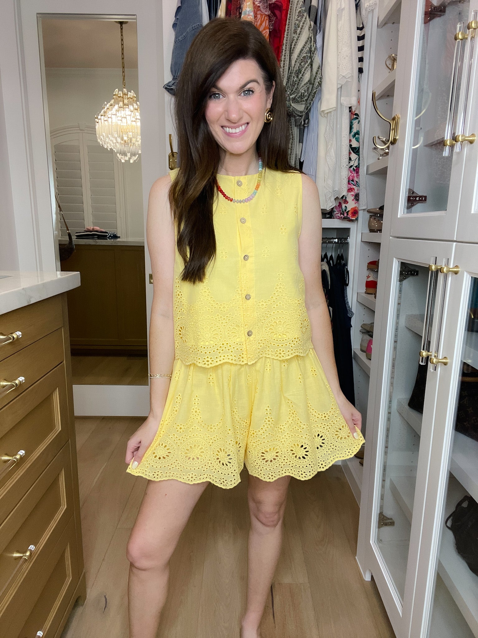 City Break Eyelet Set in Yellow