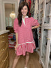 Shoreline Stripe Dress in Red