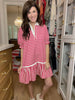 Shoreline Stripe Dress in Red