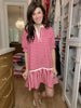Shoreline Stripe Dress in Red