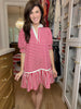 Shoreline Stripe Dress in Red
