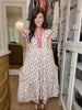 Seaside Stroll Maxi Dress in Red/Blue