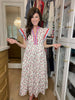 Seaside Stroll Maxi Dress in Red/Blue