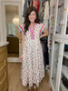 Seaside Stroll Maxi Dress in Red/Blue