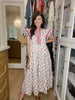 Seaside Stroll Maxi Dress in Red/Blue