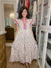 Seaside Stroll Maxi Dress in Red/Blue