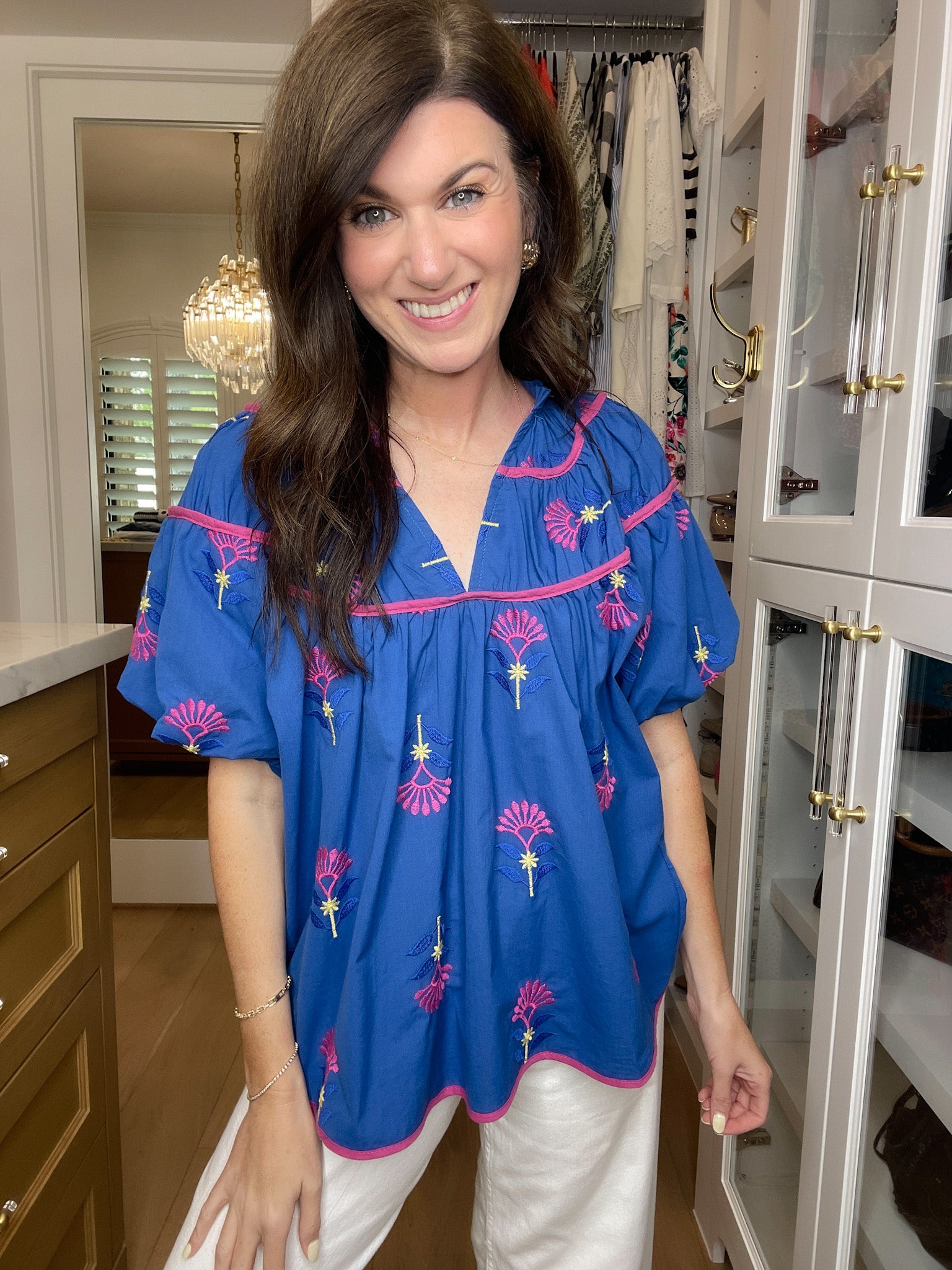 Living for the Moment Top in Blue