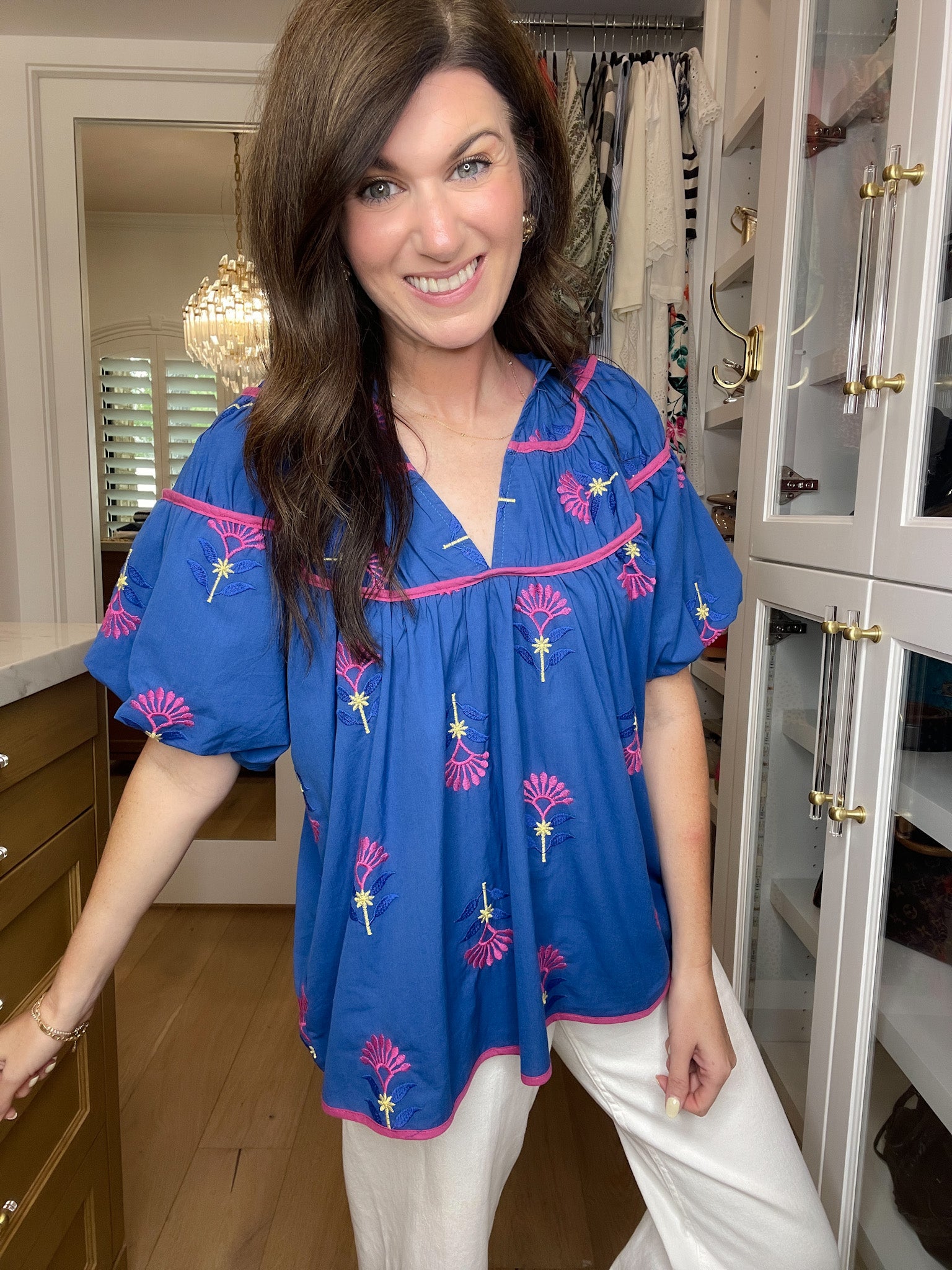 Living for the Moment Top in Blue