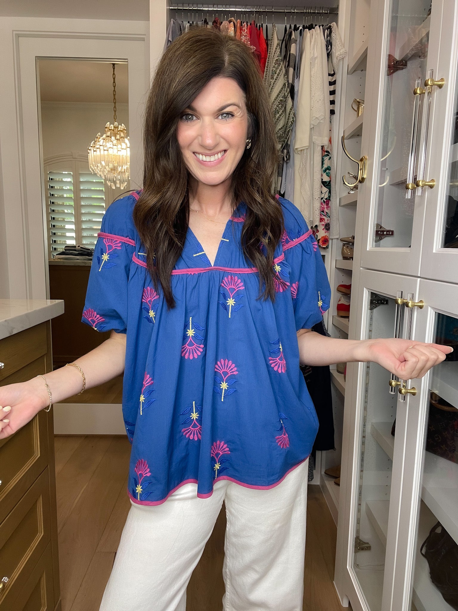 Living for the Moment Top in Blue