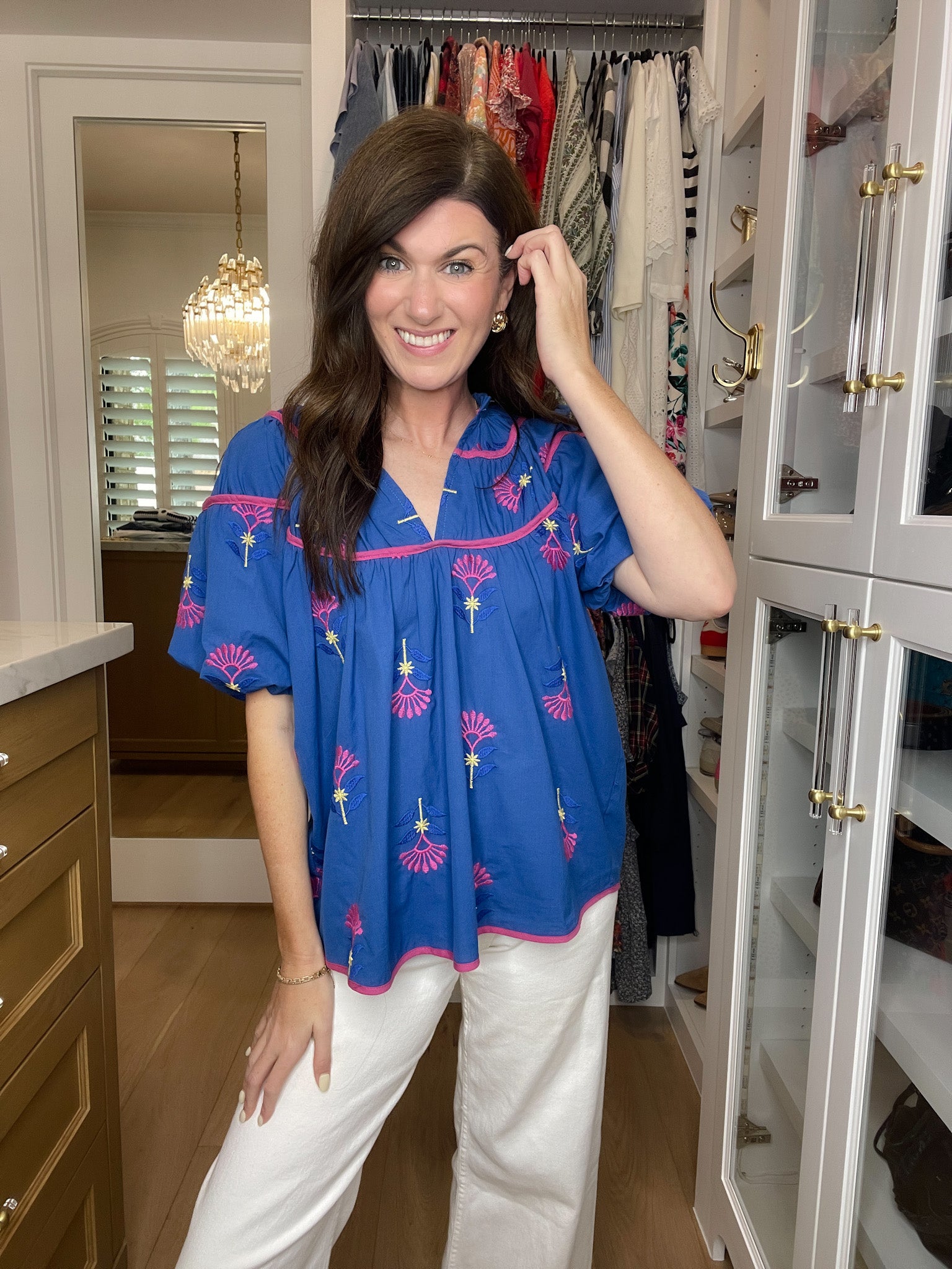 Living for the Moment Top in Blue