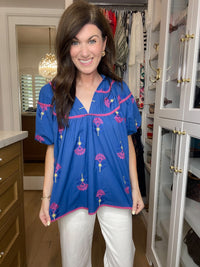 Living for the Moment Top in Blue