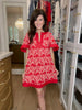 Sweet Talk Eyelet Dress in Red