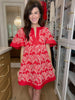 Sweet Talk Eyelet Dress in Red