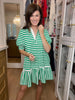 Shoreline Stripe Dress in Green