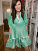 Shoreline Stripe Dress in Green