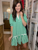 Shoreline Stripe Dress in Green