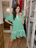 Shoreline Stripe Dress in Green
