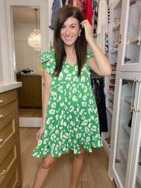 Spotted & Sweet Dress in Kelly Green