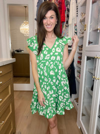 Spotted & Sweet Dress in Kelly Green