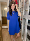 *BELLES & DOORBUSTER* Play it Cool Dress in Royal *FINAL SALE*