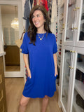 *BELLES & DOORBUSTER* Play it Cool Dress in Royal *FINAL SALE*