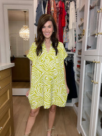 Twist of Lime Shift Dress