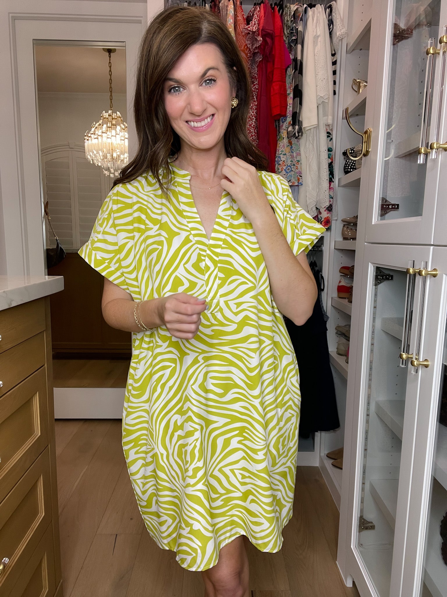 Twist of Lime Shift Dress