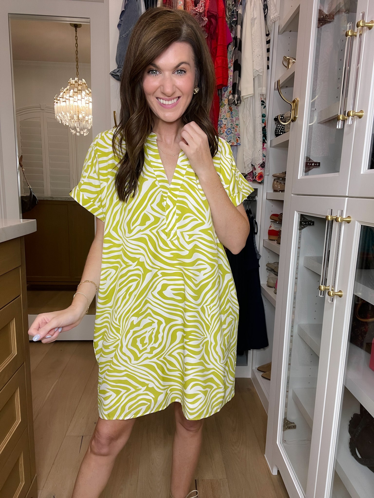 Twist of Lime Shift Dress