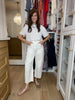 Columbia White Barrel Jeans